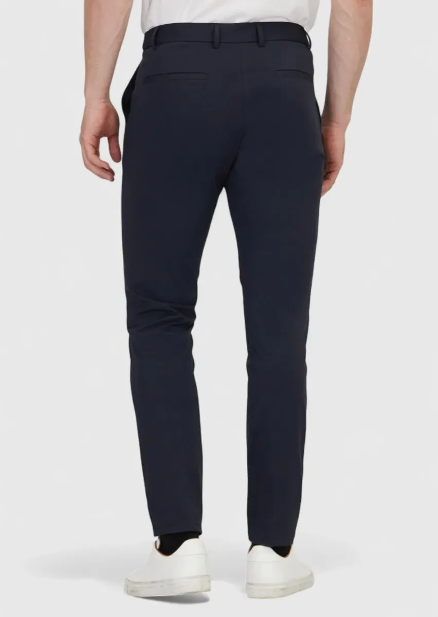 Lacivert Düz Örme Jogging Fit Casual Pantolon - 4