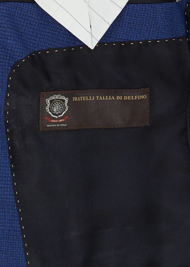 Lacivert Kareli Regular Fit %100 Yün Takım Elbise - 4