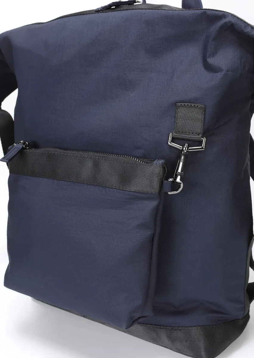 Lacivert Kumaş Çanta - 7