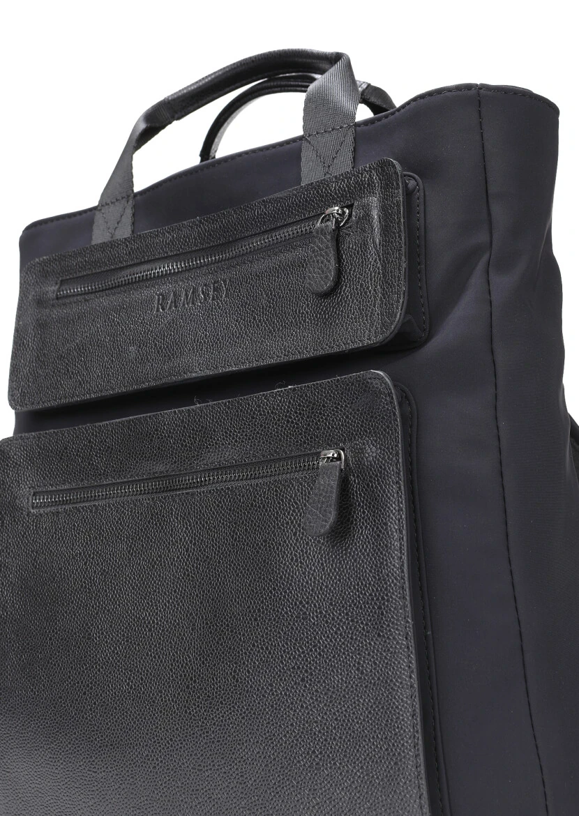 Lacivert Kumaş Çanta - 4