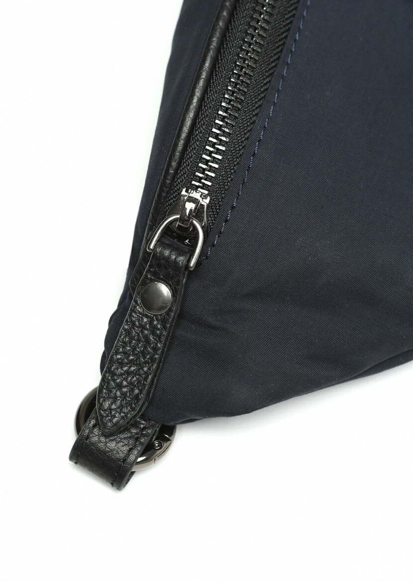 Lacivert Kumaş Çanta - 7