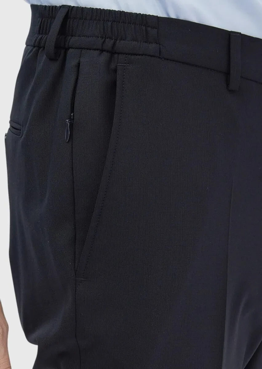 Lacivert Mikro Modern Fit Yün Karışımlı Takım Elbise - 6