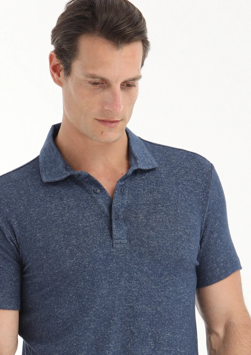 Lacivert Polo Yaka T-Shirt - 3