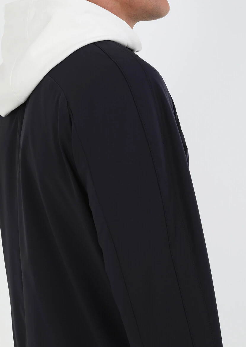 Lacivert Regular Fit Casual Dokuma Mont - 6