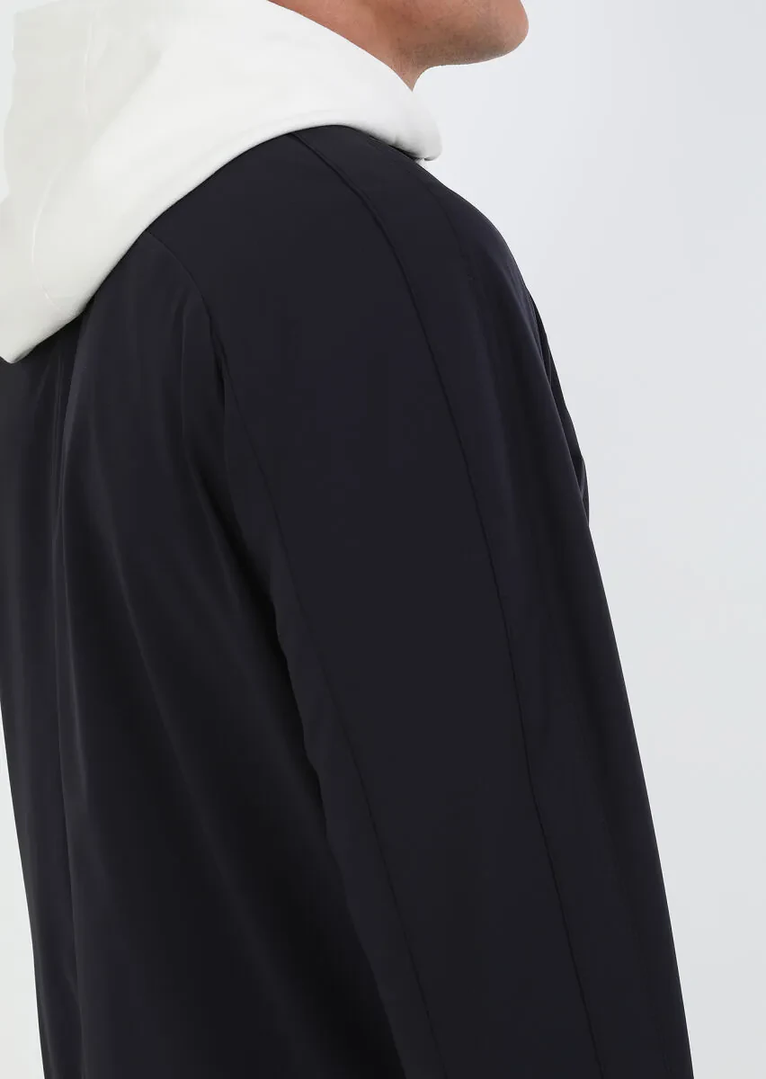 Lacivert Regular Fit Casual Dokuma Mont - 6