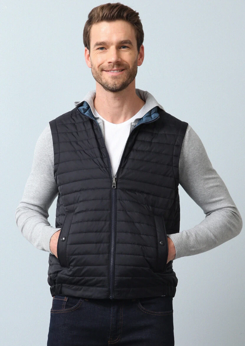 Lacivert Regular Fit Dik Yaka Casual Dokuma Mont - 3