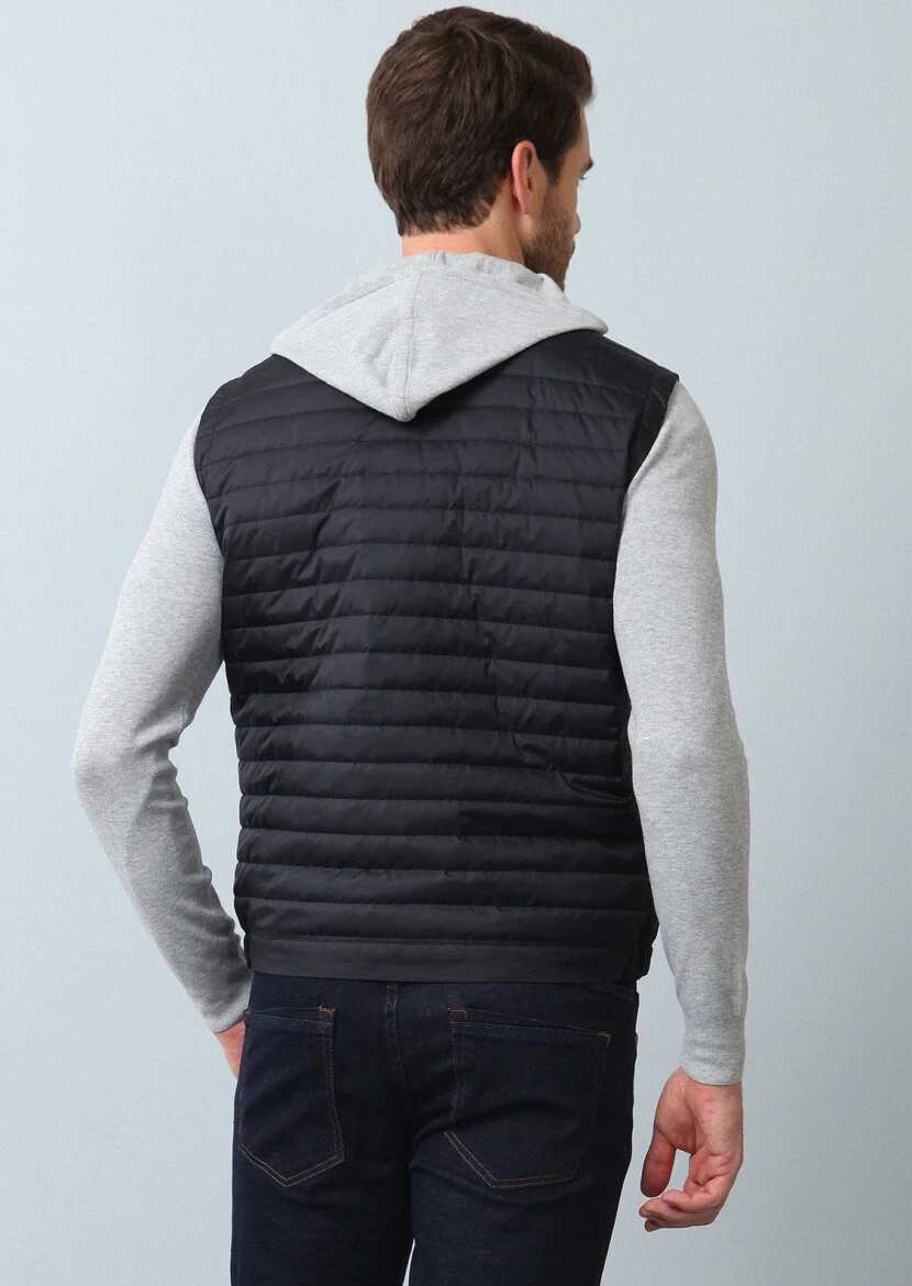 Lacivert Regular Fit Dik Yaka Casual Dokuma Mont - 5