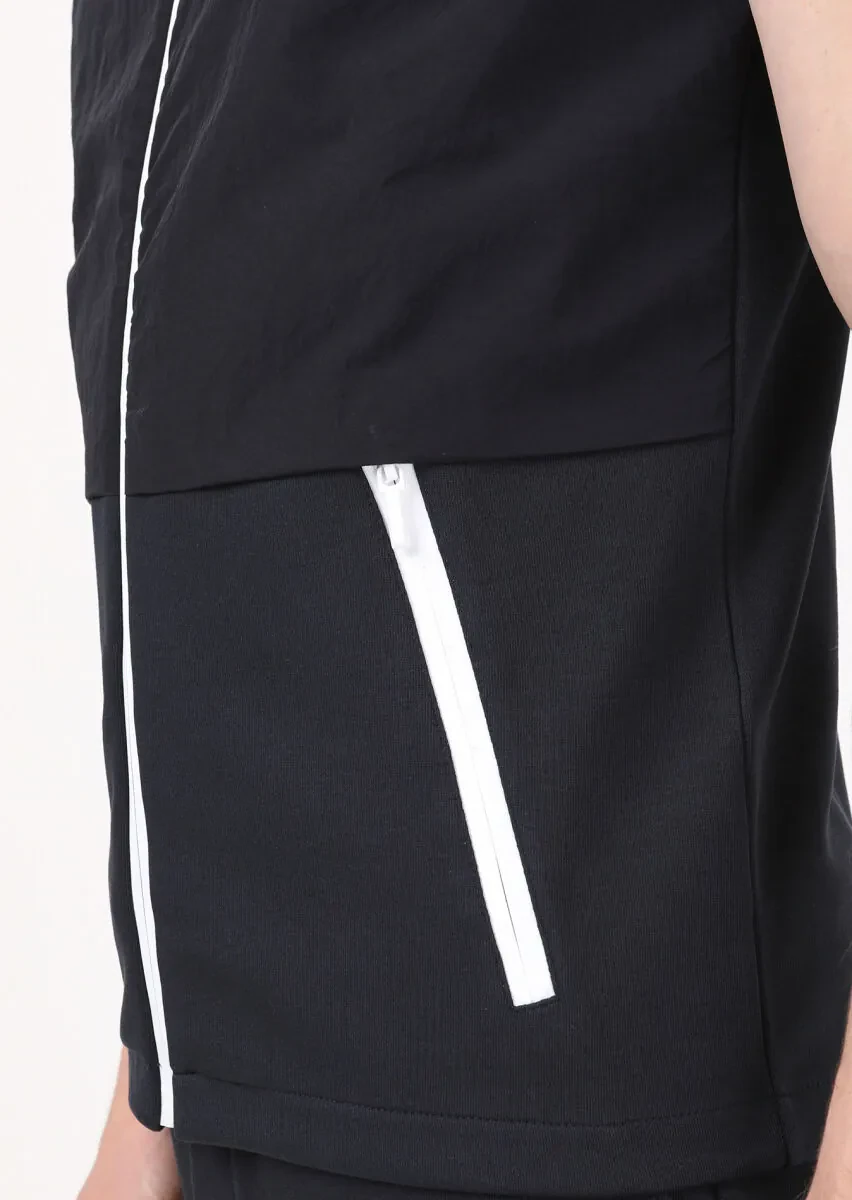 Lacivert Regular Fit Dik Yaka Casual Örme Spor Yelek - 3