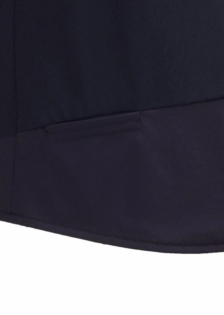 Lacivert Regular Fit Dik Yaka Casual Örme Spor Yelek - 3