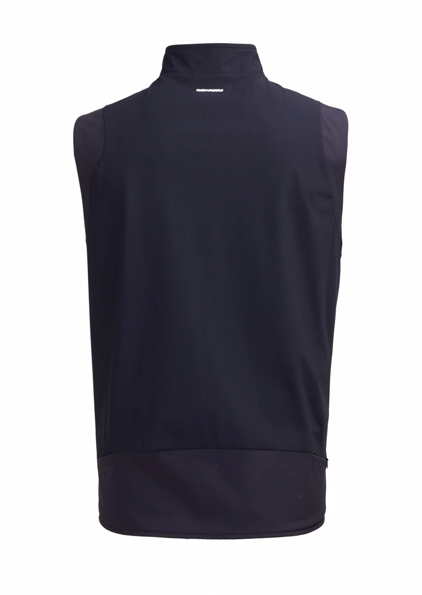 Lacivert Regular Fit Dik Yaka Casual Örme Spor Yelek - 6