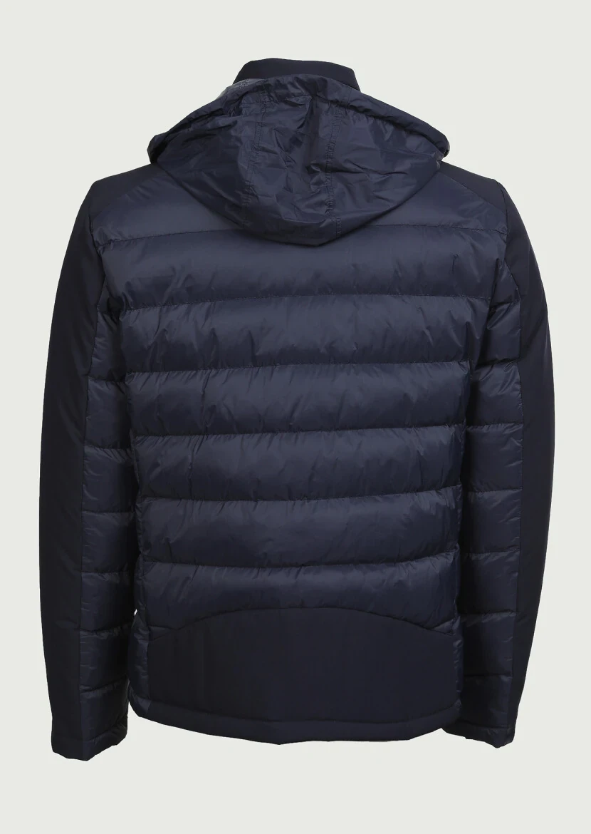 Lacivert Regular Fit Dik Yaka Denim Dokuma Mont - 7