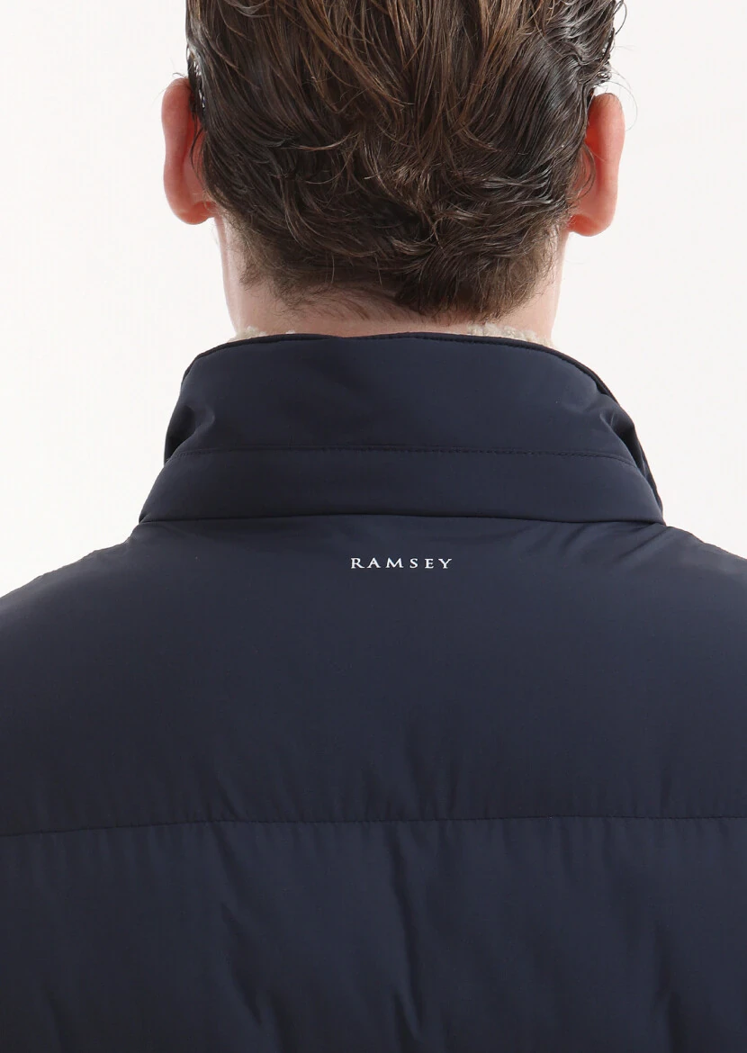 Lacivert Regular Fit Gömlek Yaka Casual Dokuma Kaban - 6