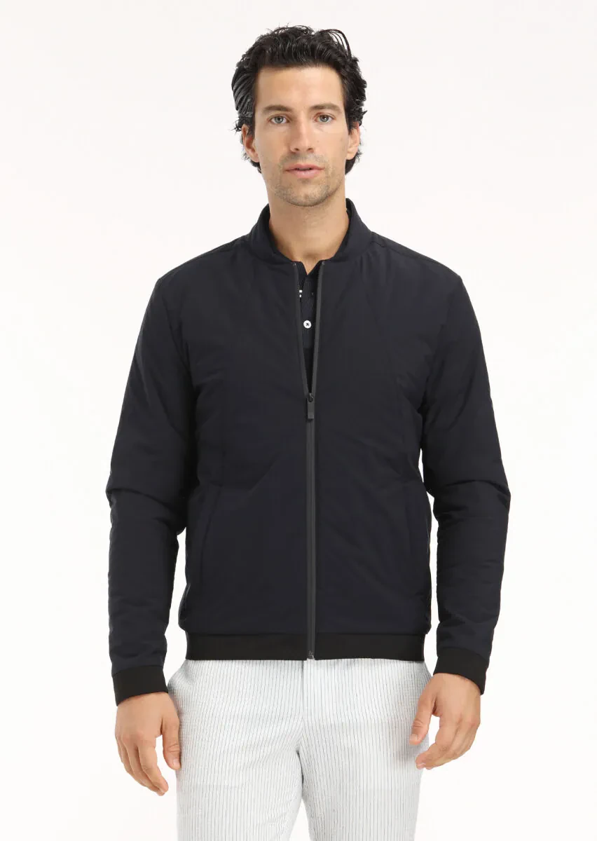 Lacivert Regular Fit Hakim Yaka Casual Dokuma Mont - 2