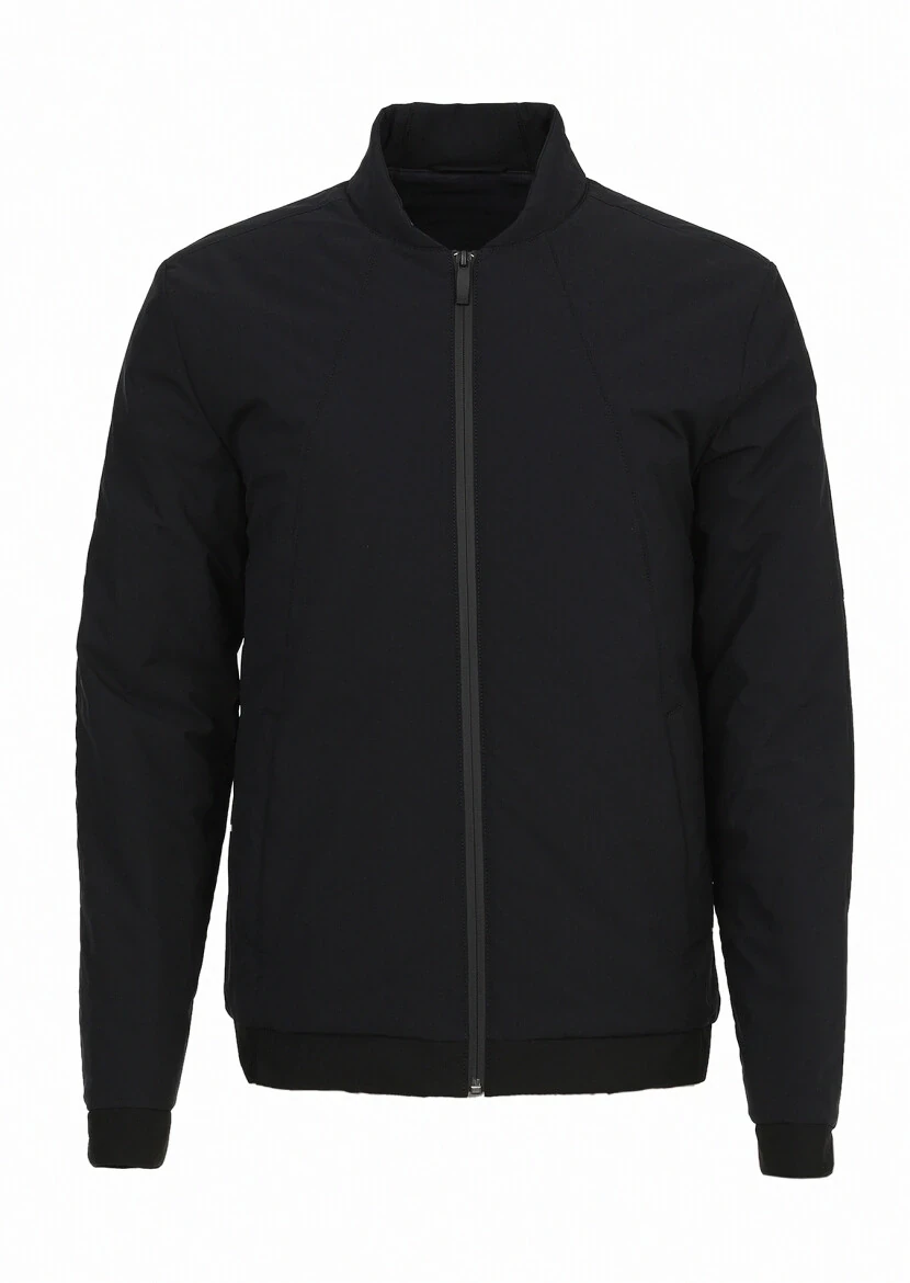 Lacivert Regular Fit Hakim Yaka Casual Dokuma Mont - 6