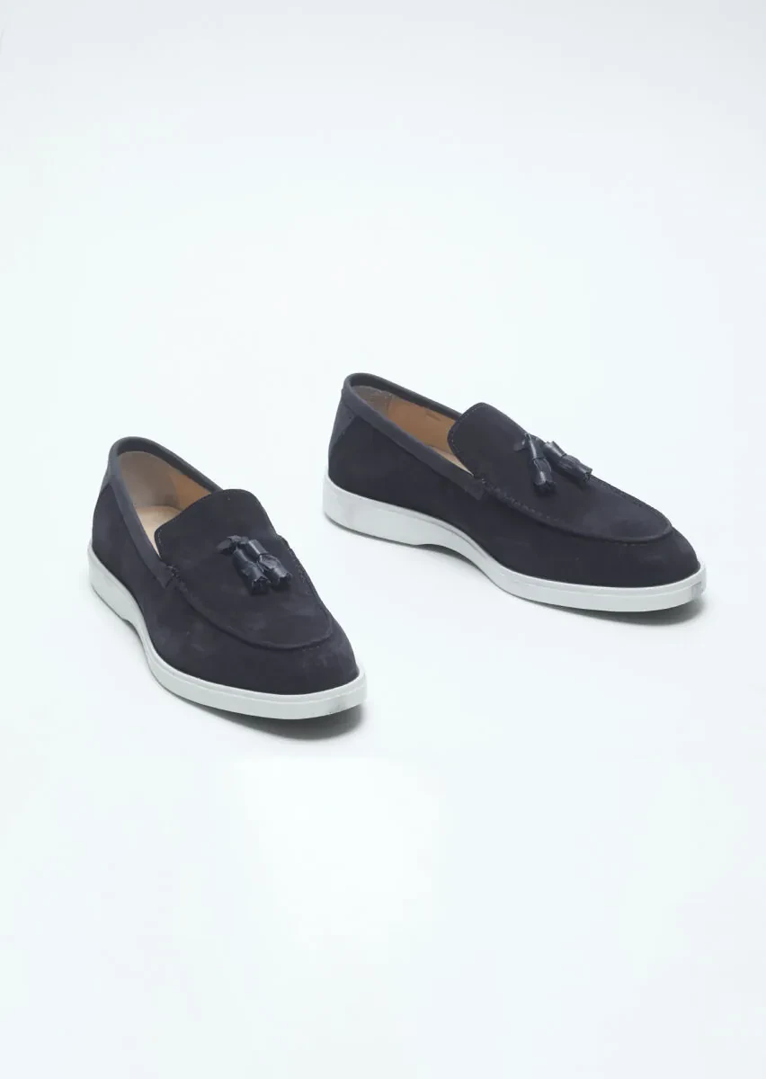 Lacivert Süet Casual Loafer - 3
