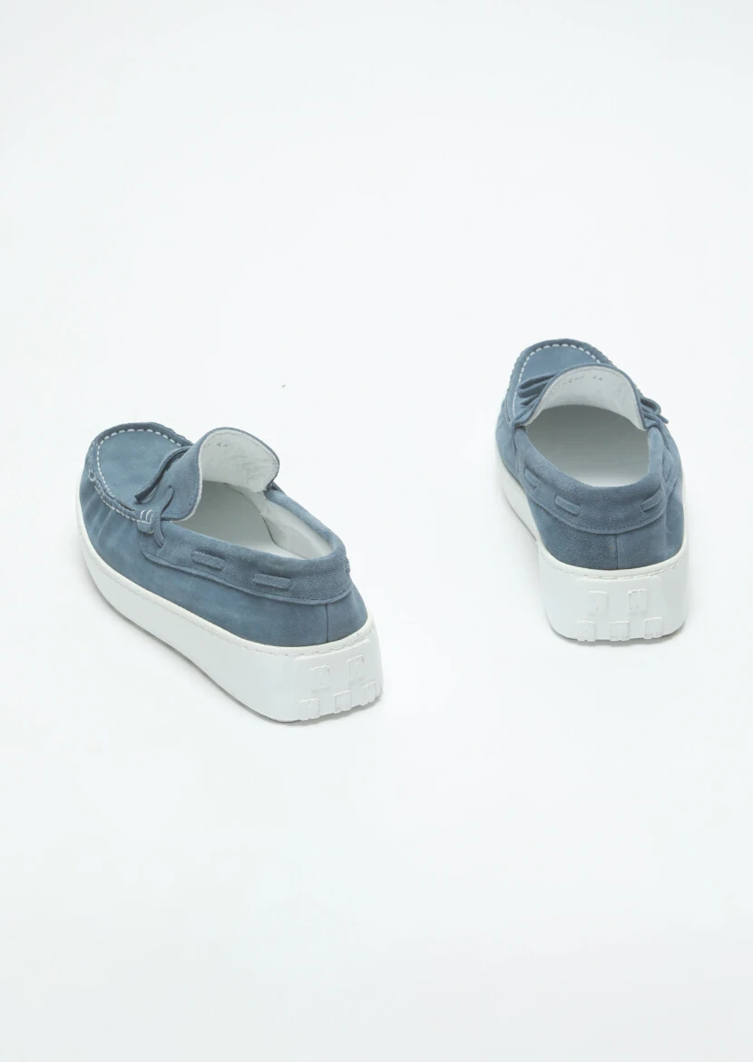 Lacivert Süet Casual Loafer - 5