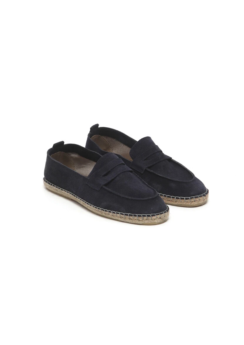 Lacivert Süet Casual Loafer - RAMSEY