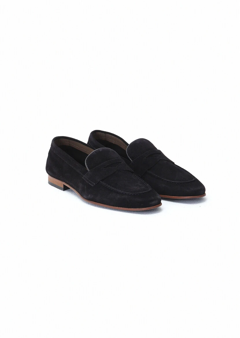 Lacivert Süet Klasik Loafer 