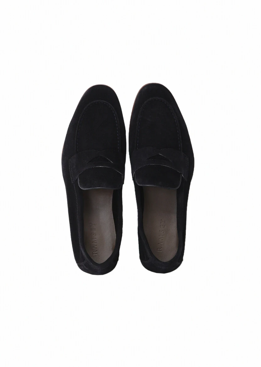 Lacivert Süet Klasik Loafer - 6