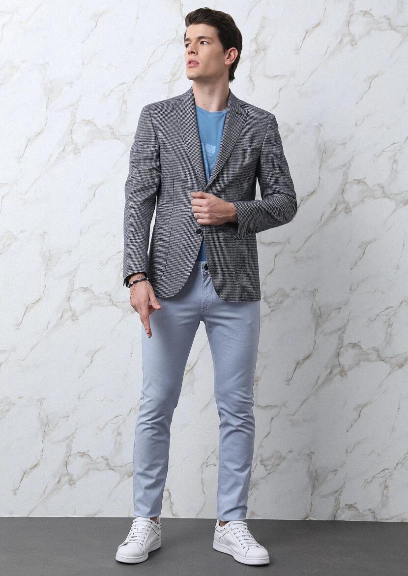 Lacivert Zeroweight Slim Fit Pamuk Karışımlı Ceket - 3