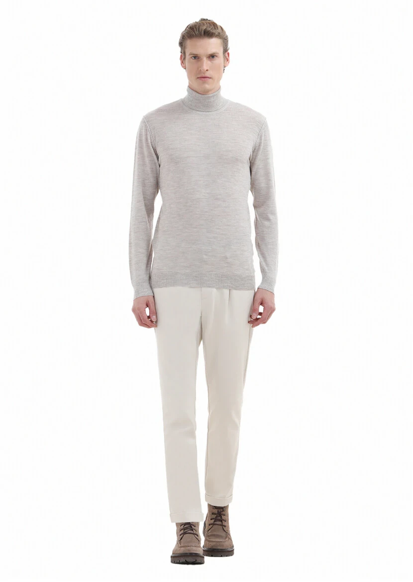 Light Beige Knitwear Sweatshirt - RAMSEY