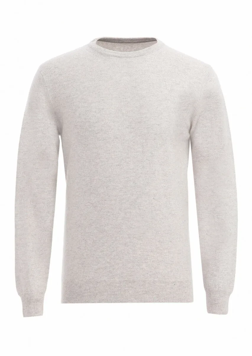 Light Beige Knitwear Sweatshirt - 7