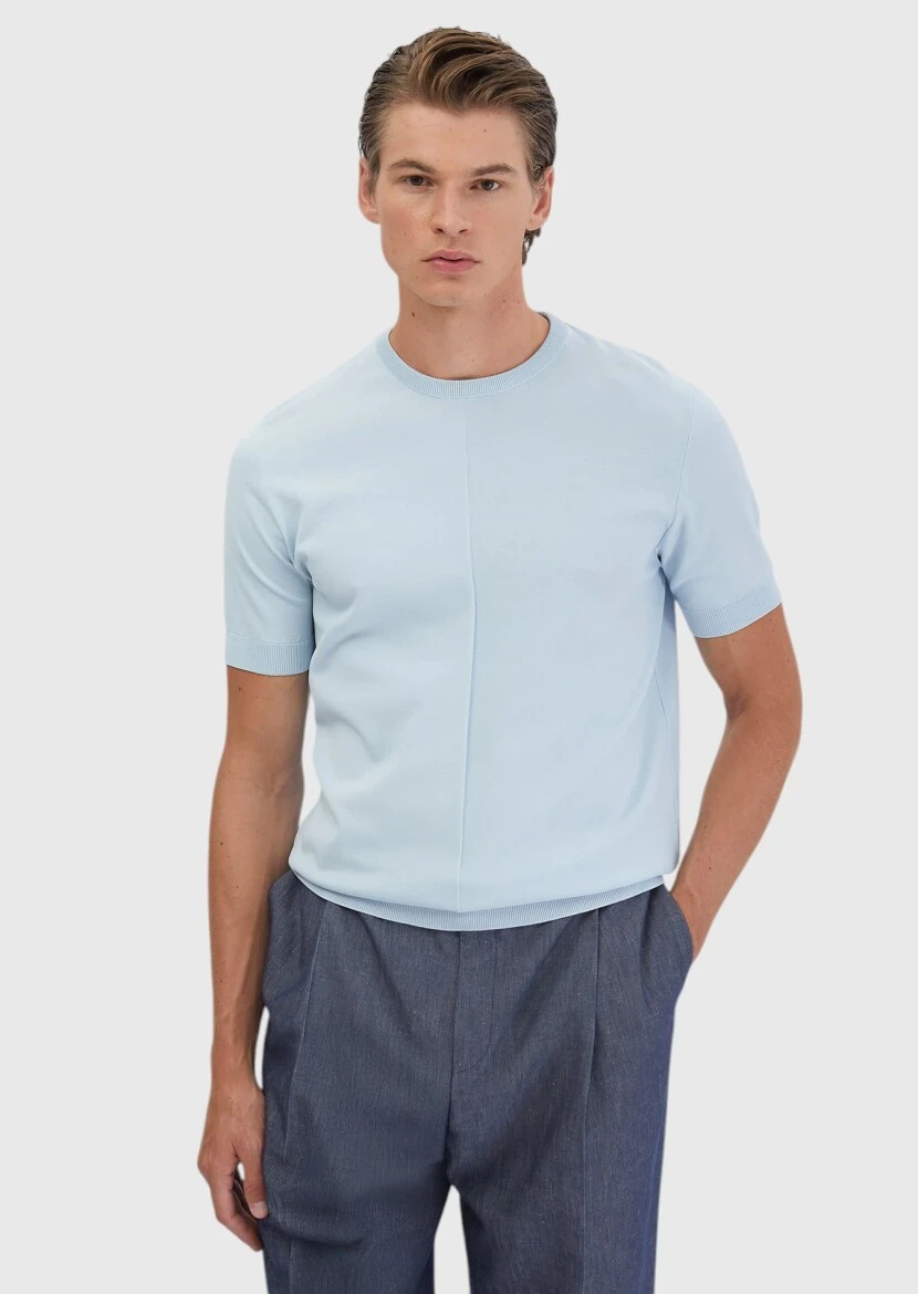 Light Blue Knitwear - 1