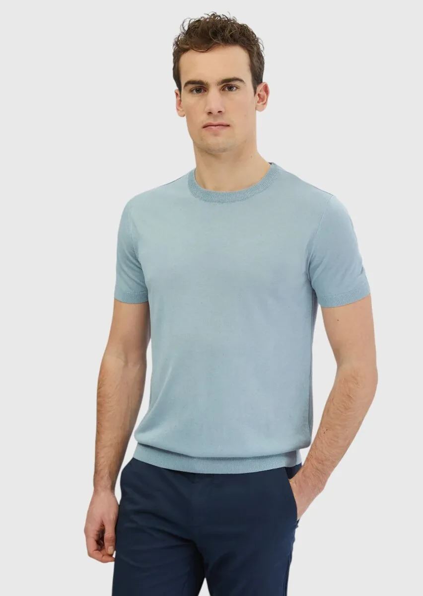 Light Blue Knitwear - 1