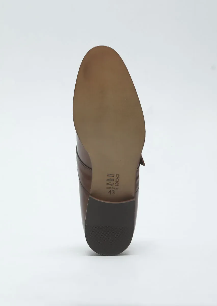 Light Brown Leather Classical Loafer - 4