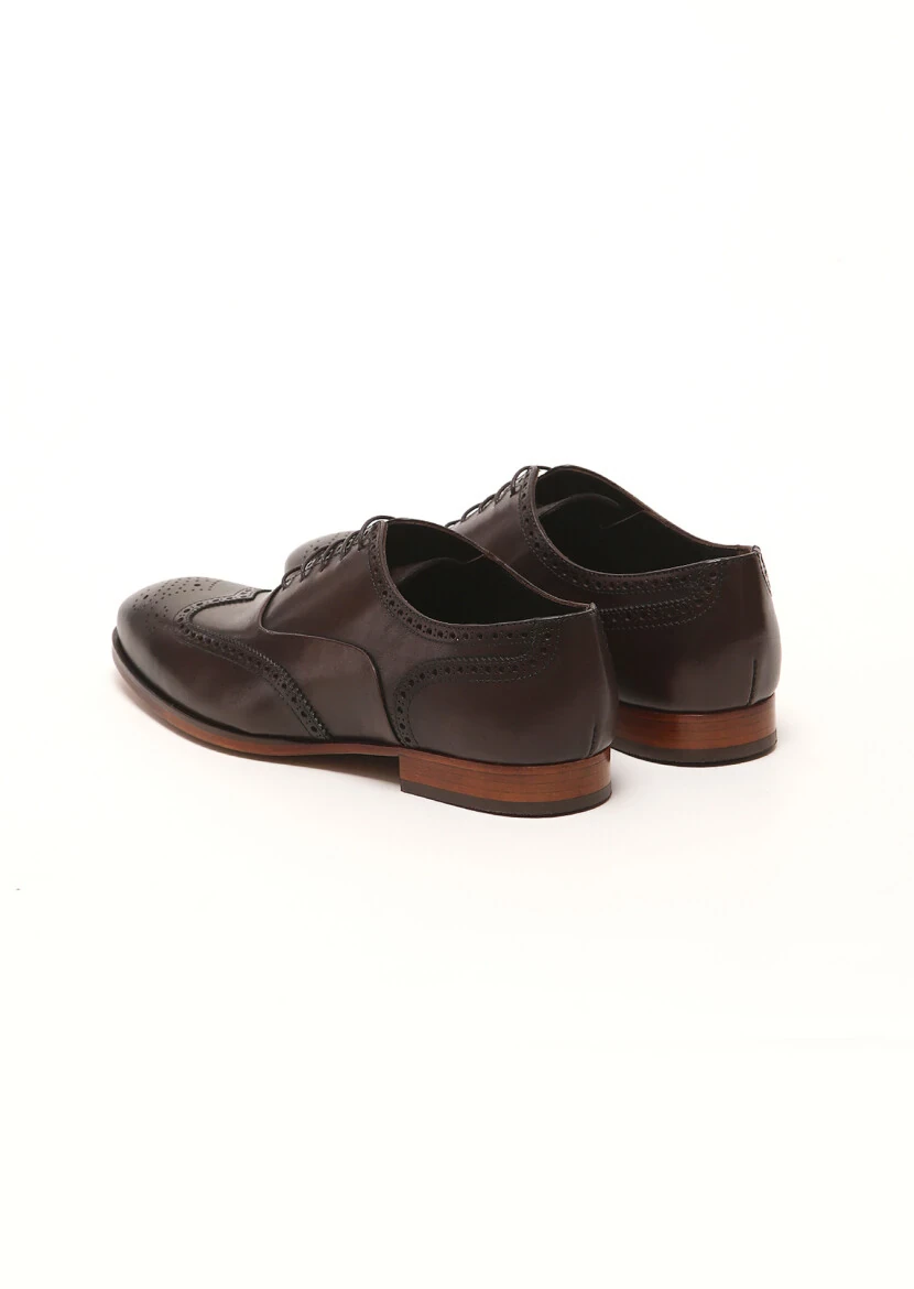 Light Brown Leather Classical Shoes - 4