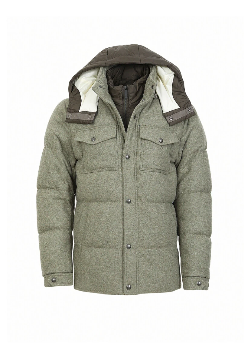 Light Green Regular Fit Hooded Casual Knitting Coat - 8