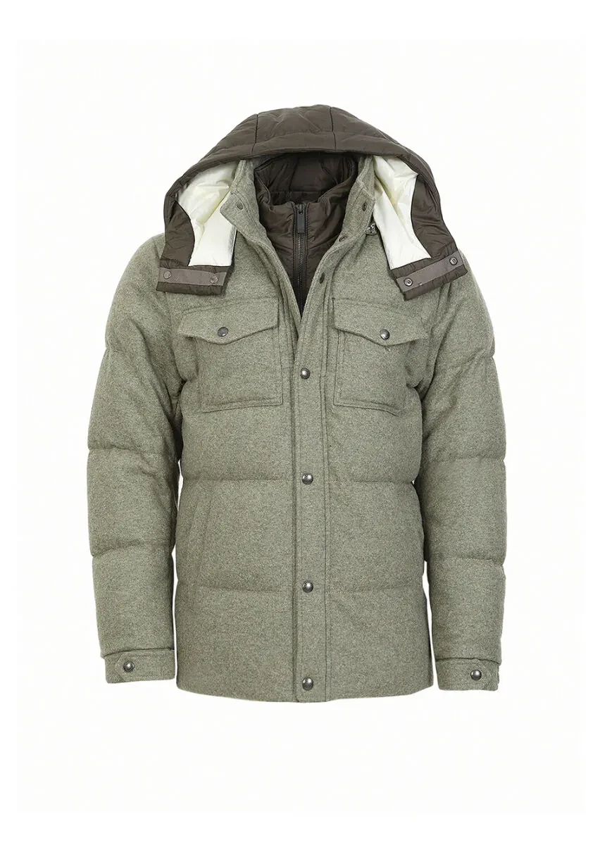 Light Green Regular Fit Hooded Casual Knitting Coat - 8