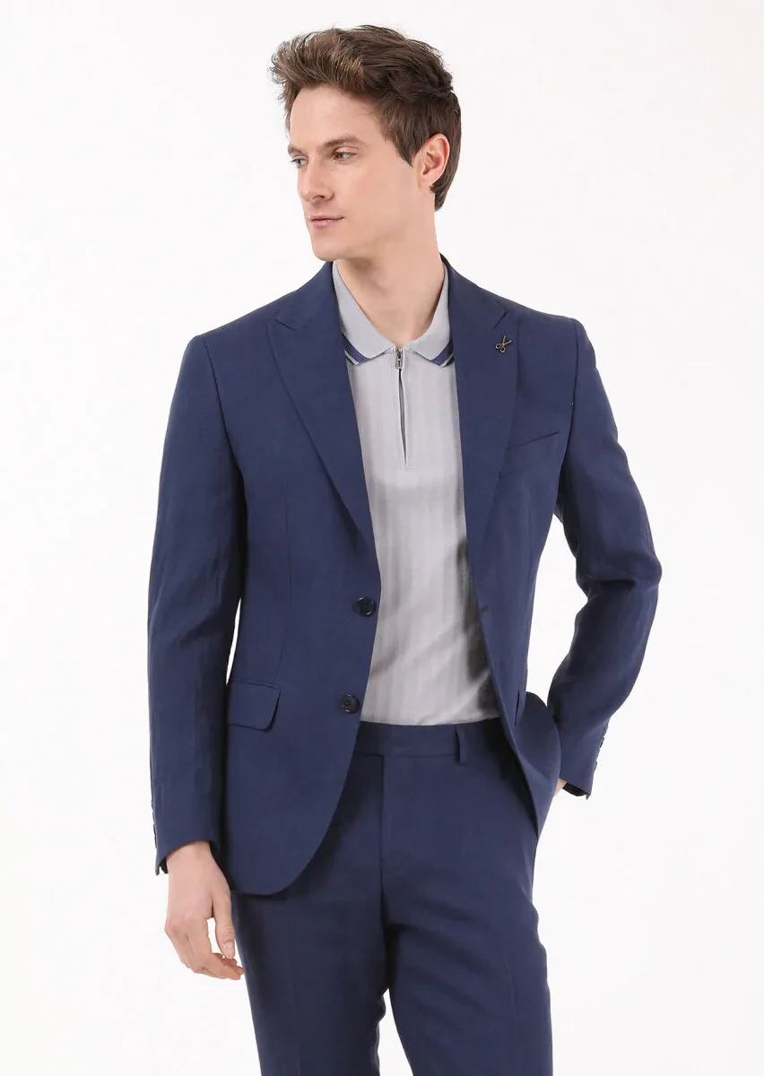 Light Grey Jacquard Polo Neck 100% Cotton T-Shirt - 4