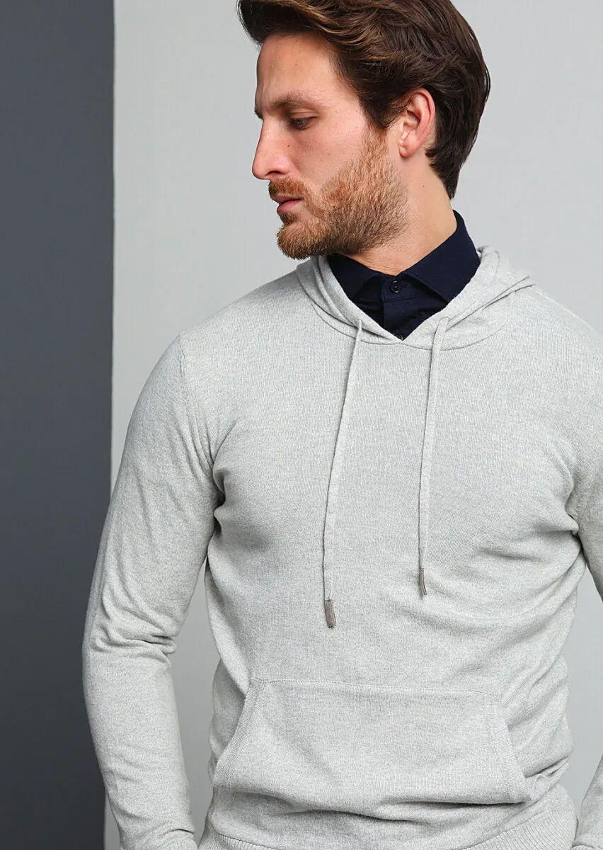 Light Grey Knitwear Sweatshirt - 2