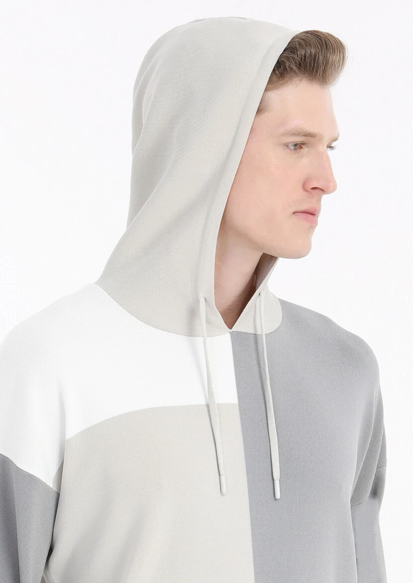 Light Grey Knitwear Sweatshirt - 4