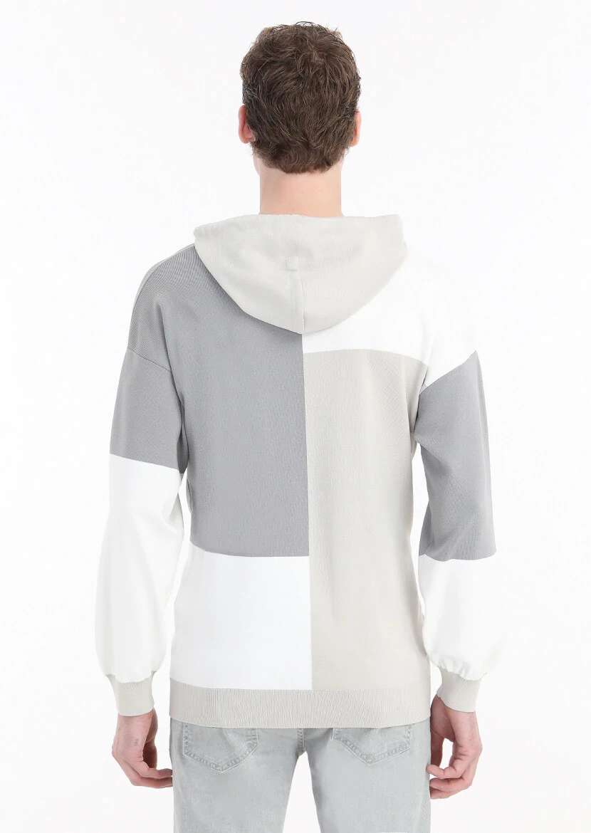 Light Grey Knitwear Sweatshirt - 5