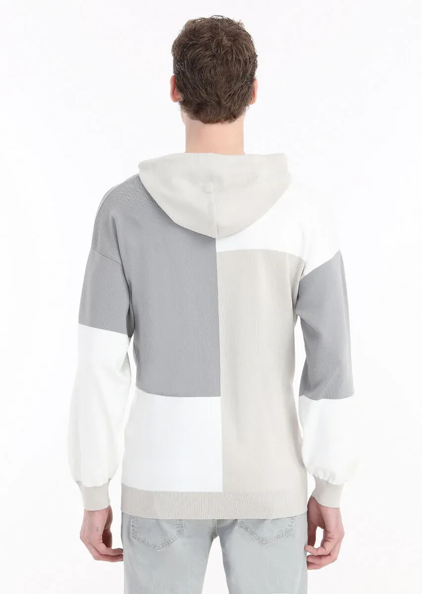 Light Grey Knitwear Sweatshirt - 5