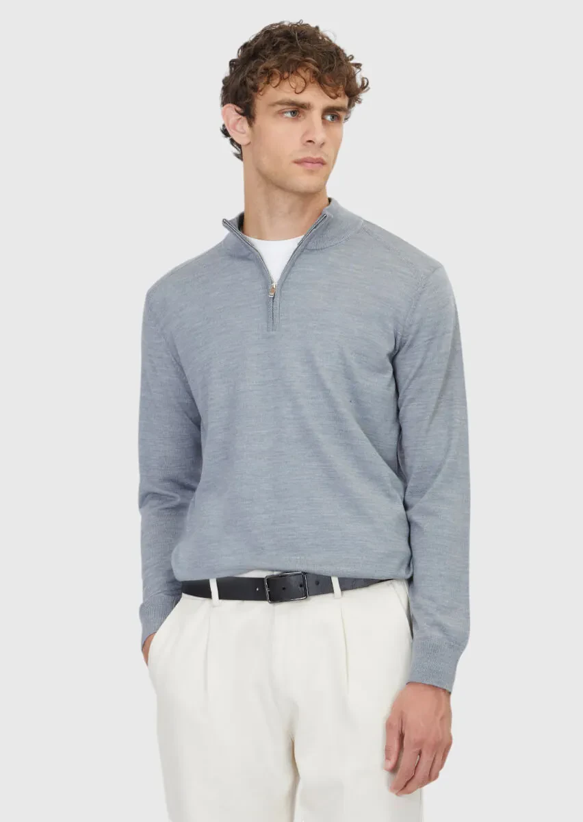 Light Grey Knitwear Sweatshirt - 1