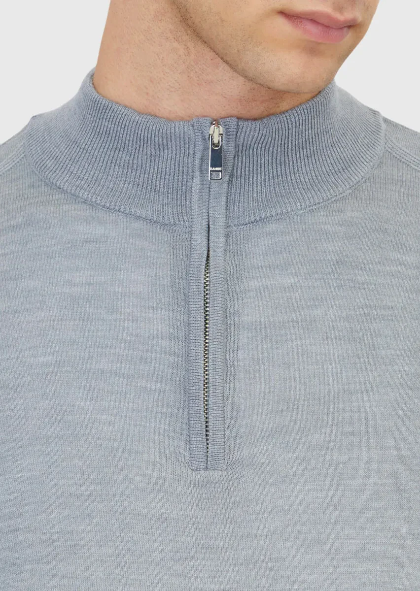 Light Grey Knitwear Sweatshirt - 5