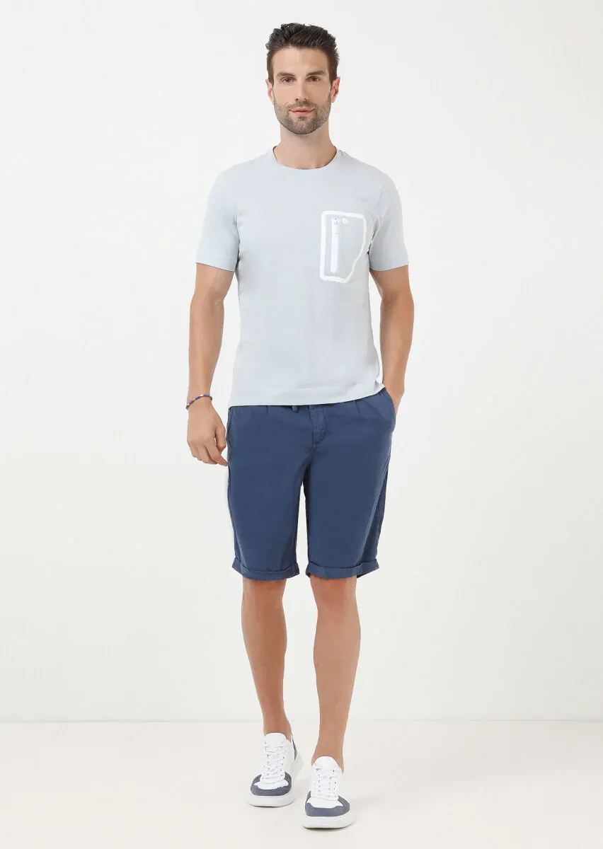 Light Grey Plain Crew Neck 100% Cotton T-Shirt - 3