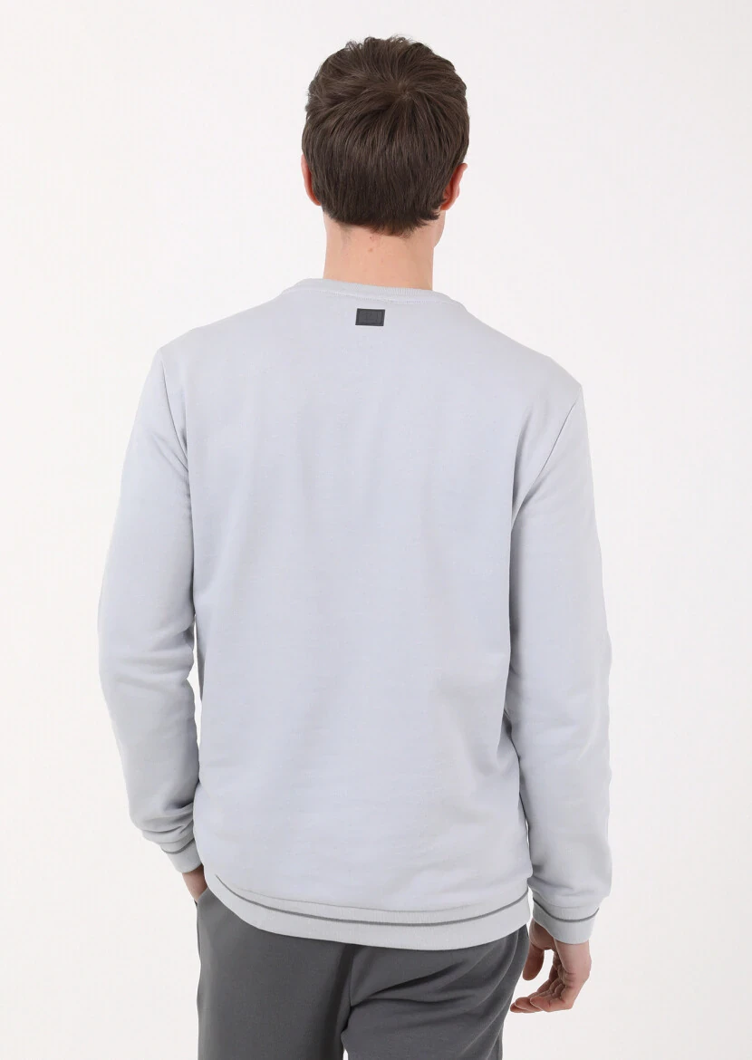 Light Grey Plain Sweatshirt - 5