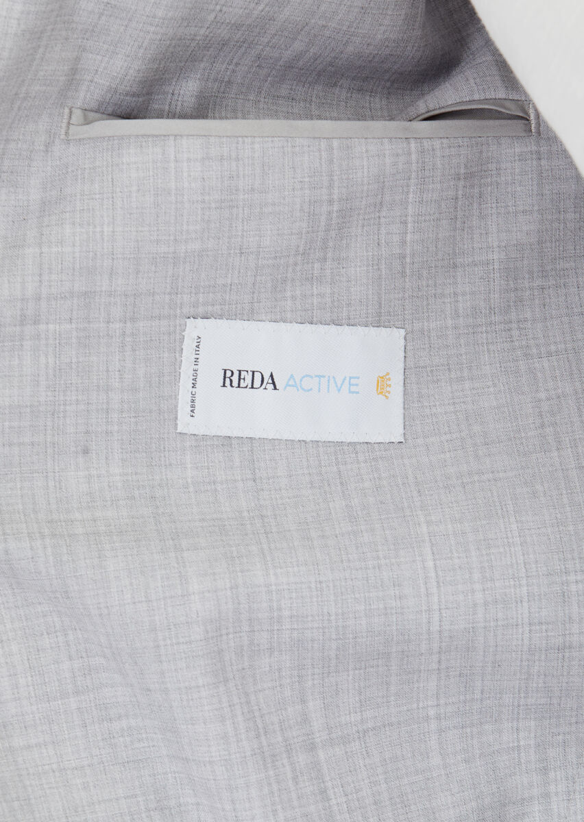 Light Grey Plain Zeroweight Slim Fit 100% Wool Jacket - 5