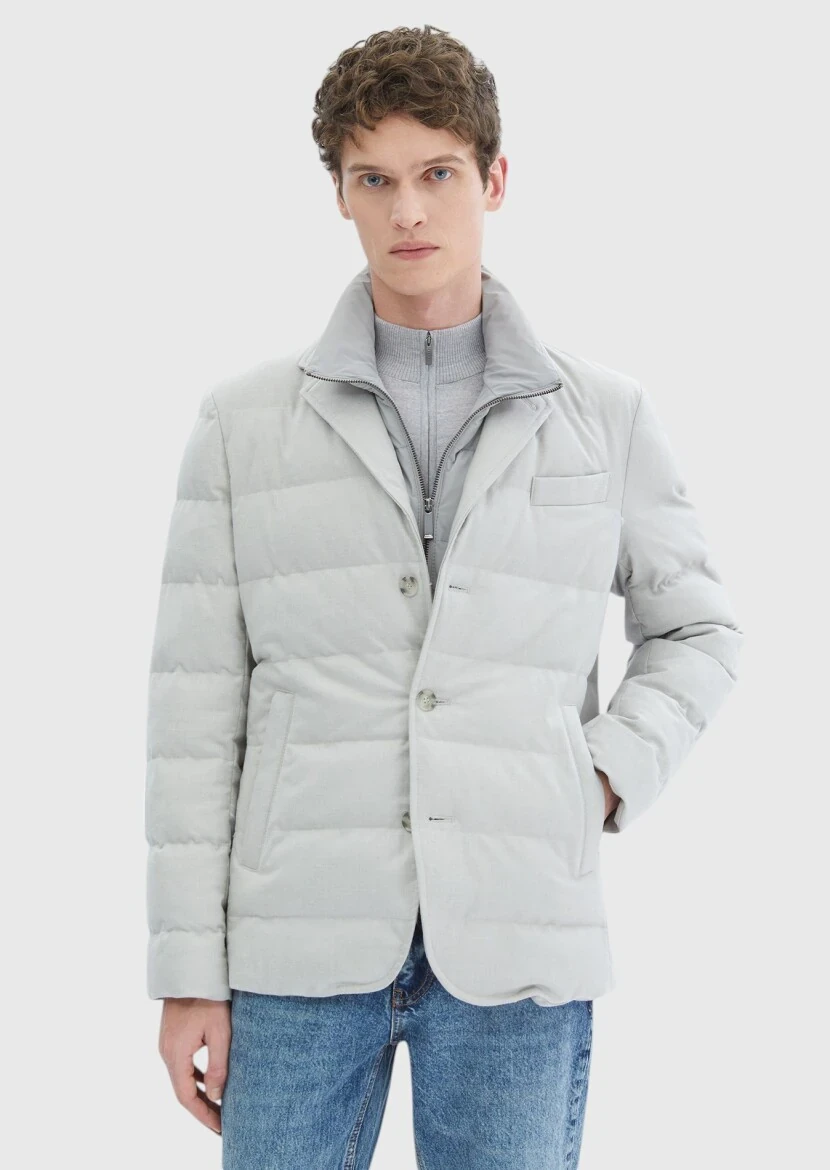 Light Grey Regular Fit Blazer - RAMSEY