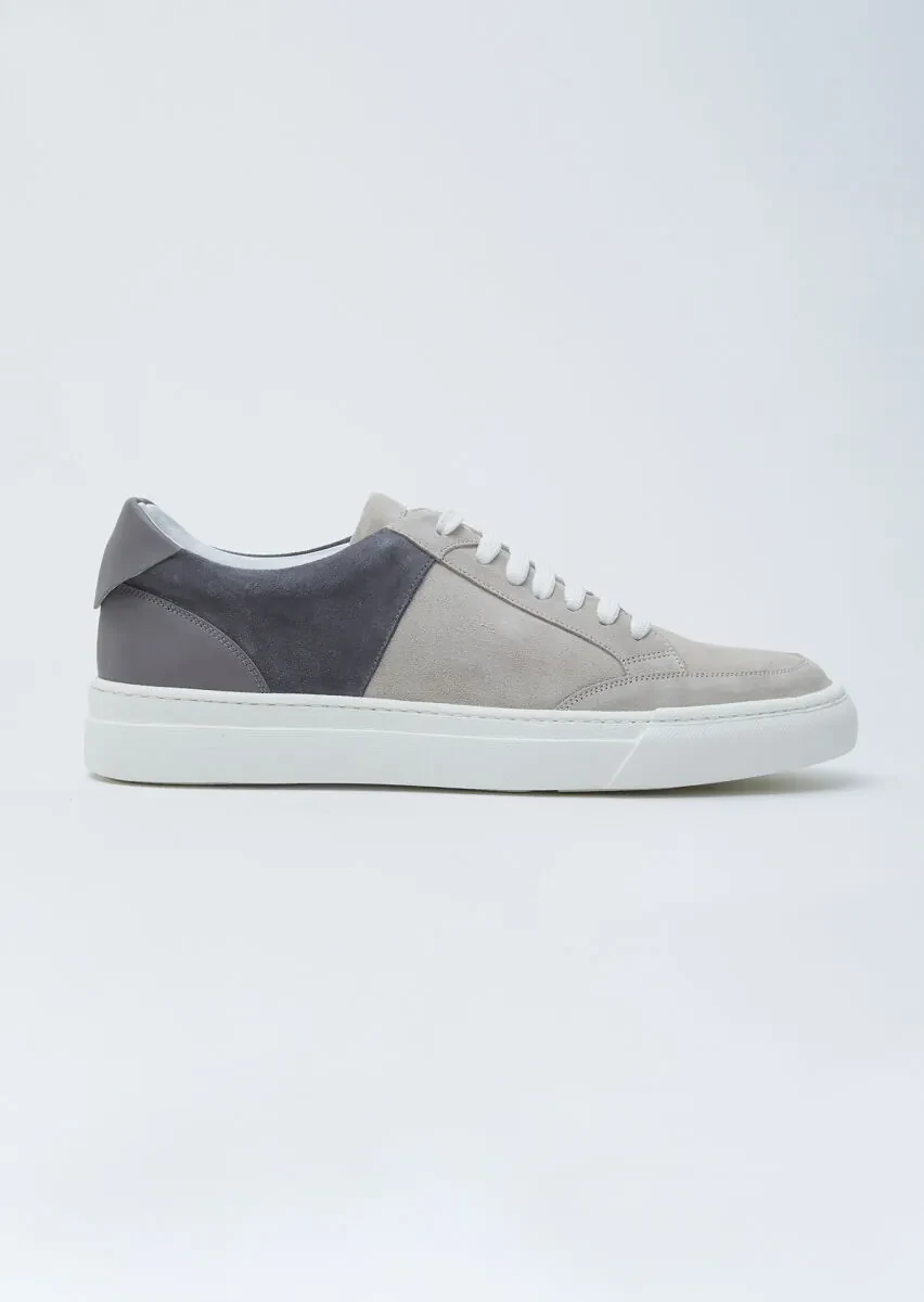 Light Grey Suede Sneaker - 1