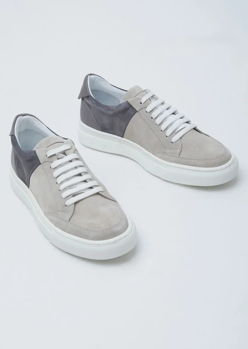 Light Grey Suede Sneaker - 3