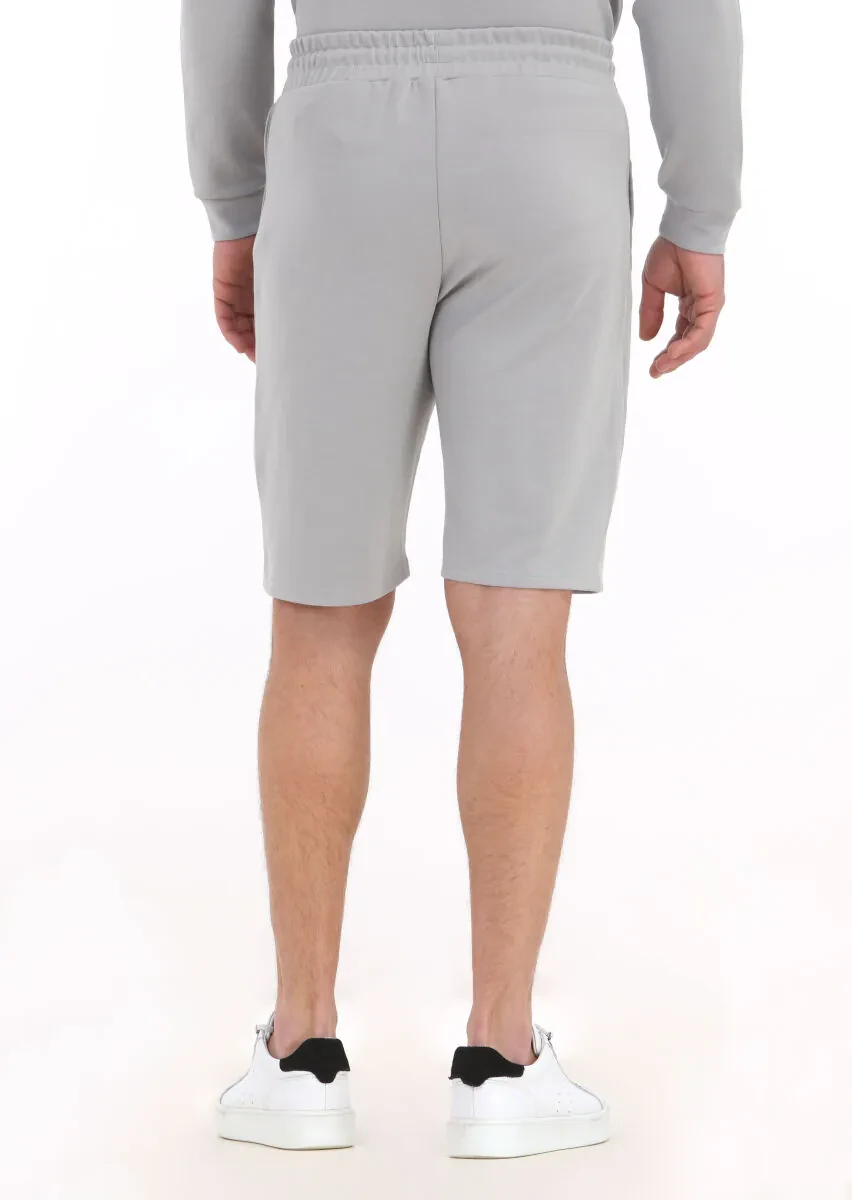 Light Grey Weaving Regular Fit Sport Bermuda - 4