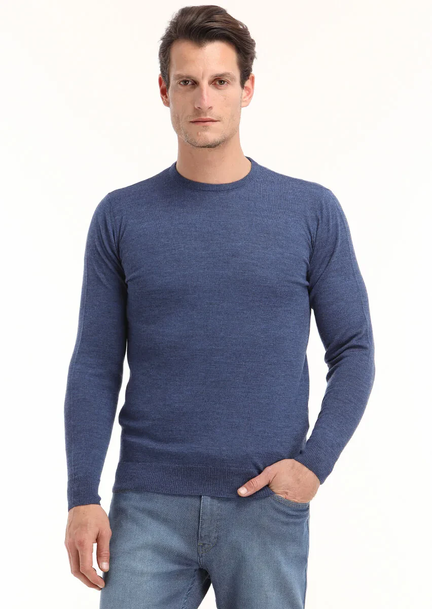 Light Indigo Knitwear Sweatshirt - 2
