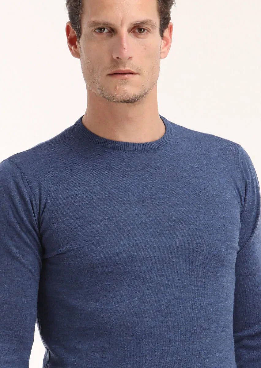 Light Indigo Knitwear Sweatshirt - 3