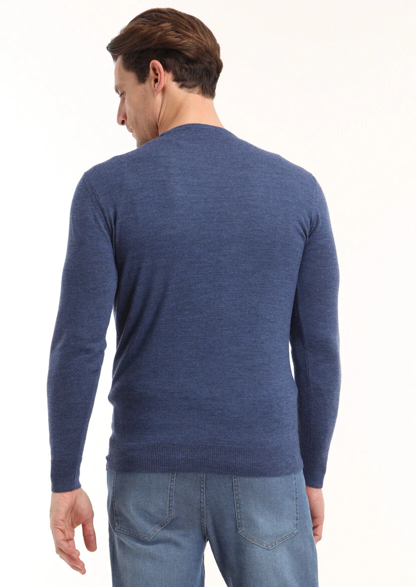 Light Indigo Knitwear Sweatshirt - 4