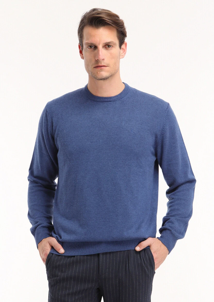 Light Indigo Knitwear Sweatshirt - 2